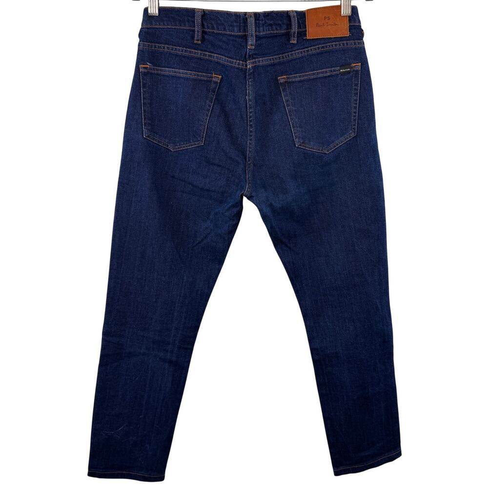 Paul Smith PS Navy Blue Jeans Cotton Denim Mid-Rise Straight Leg Zip Fly Size 32